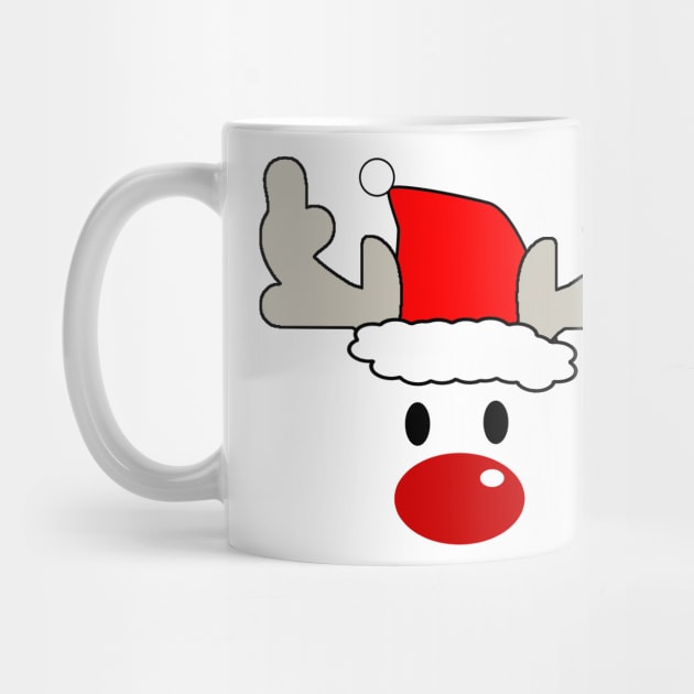 Santa Rudolph the Red Nose Reindeer by Moon Coffee